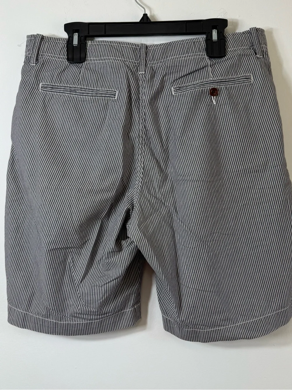 J.Crew Mens 34W Striped Field Shorts Flat Front 100% Cotton